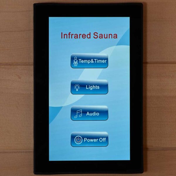 Maxxus Sauna Touch Screen Panel Close Up View