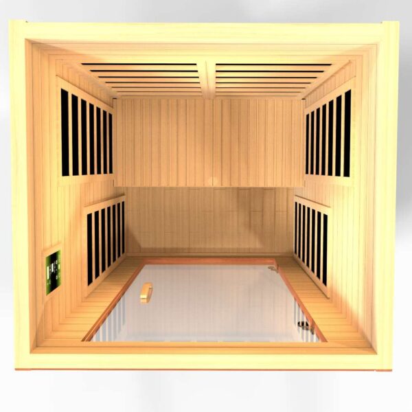 top view of the Dynamic Avila Low EMF FAR Infrared Sauna