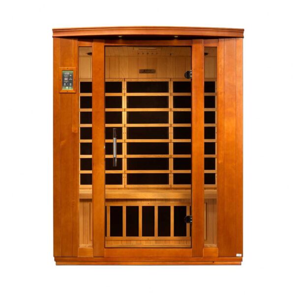 front view of the Dynamic Bellagio 3 person low EMF FAR Infrared Sauna