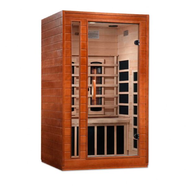 Angled left View of Dynamic Cardoba 2 Person Full Spectrum Near Zero EMF FAR Infrared Sauna