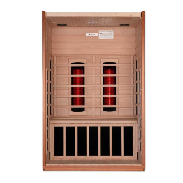 Dynamic Cardoba 2-Person Full Spectrum Near Zero EMF FAR Infrared Sauna Interior