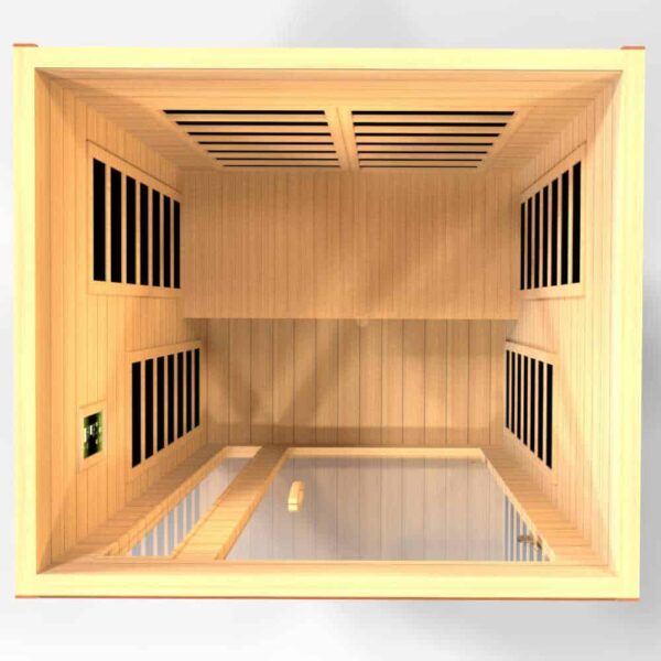 top view of the dynamic cordoba 2 person Infrared Sauna