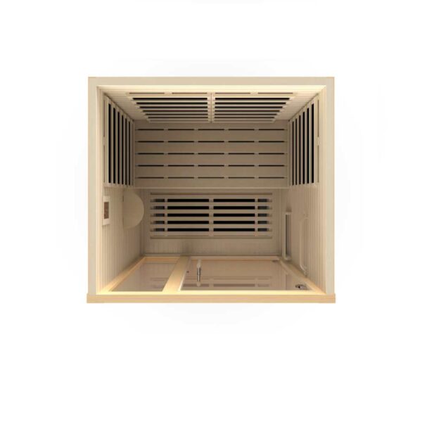 top view of the Dynamic Llumeneres 2 person Ultra Low EMF FAR Infrared Sauna