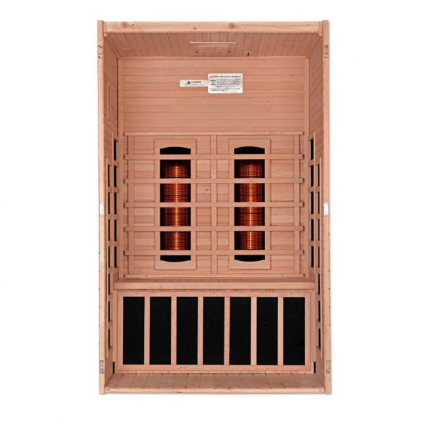 Dynamic Santiago 2 Person Full Spectrum Near Zero EMF FAR Infrared Sauna Interior View