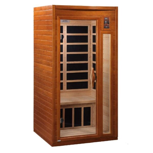 dynamic barcelona Low EMF FAR infrared sauna on white background - right