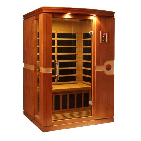 Dynamic Venice 2 person low emf infrared sauna on white background