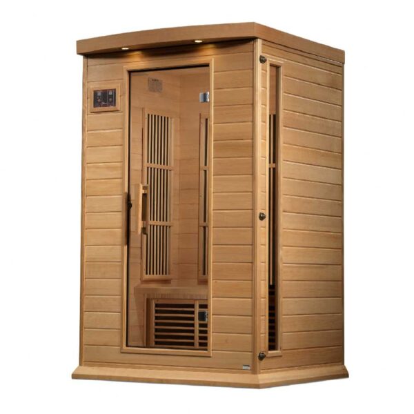 Maxxus 2 person near zero EMF FAR Infrared Sauna Angled Right