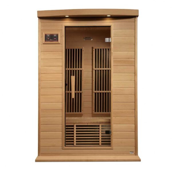 Maxxus 2 person near zero EMF FAR Infrared Sauna Front View