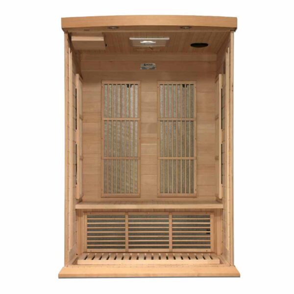 Maxxus 2 person near zero EMF FAR Infrared Sauna Interior View