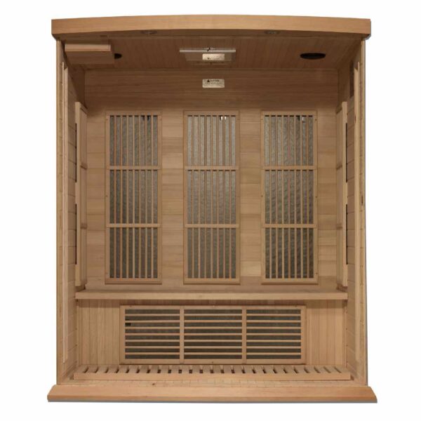 Maxxus 3 person near zero EMF FAR Infrared Sauna Interior View