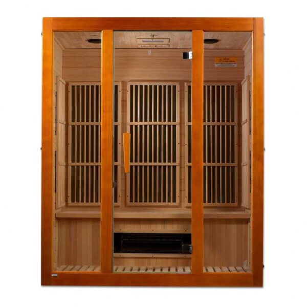 Front View Maxxus Alpine 3 person Low EMF FAR Infrared Sauna