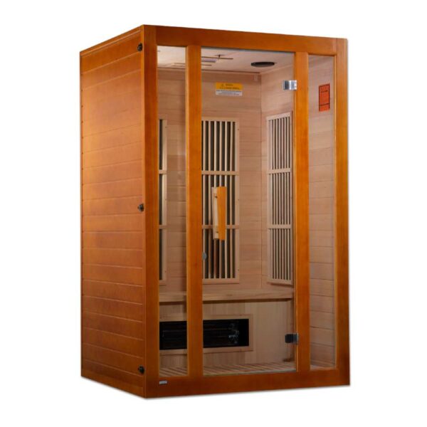 Angled Left View Maxxus Aspen 3 person Low EMF FAR Infrared Sauna