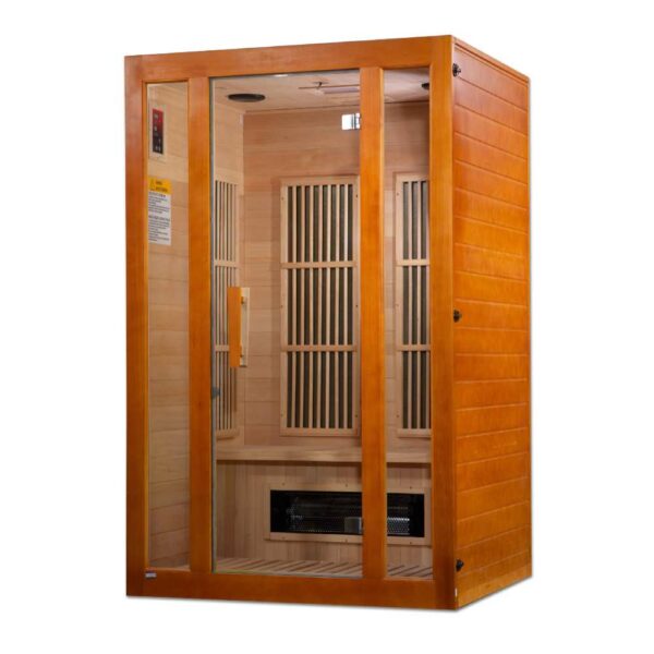 Angled Right View Maxxus Aspen 3 person Low EMF FAR Infrared Sauna