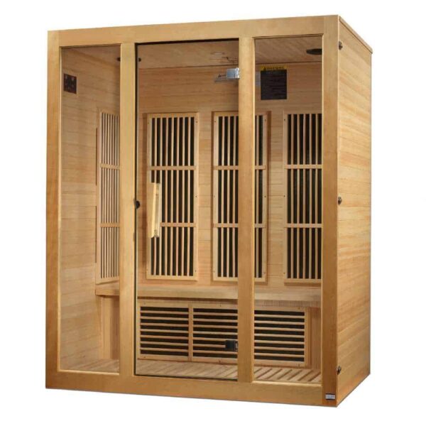 maxxus bellevue infrared sauna on white background - left