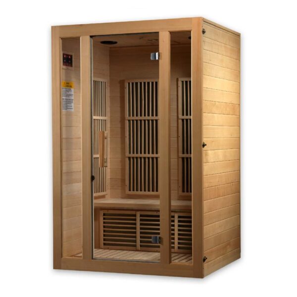 angled right view of the Maxxus seattle 2 person near zero EMF FAR Infrared Sauna