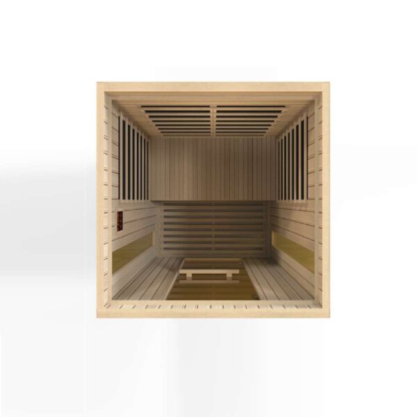 Top view of Maxxus Serenity 2 person Low EMF FAR Infrared Sauna