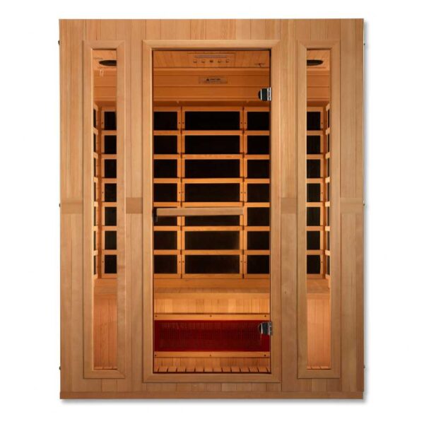 Front View of Maxxus Trinity 3 person Low EMF FAR Infrared Sauna