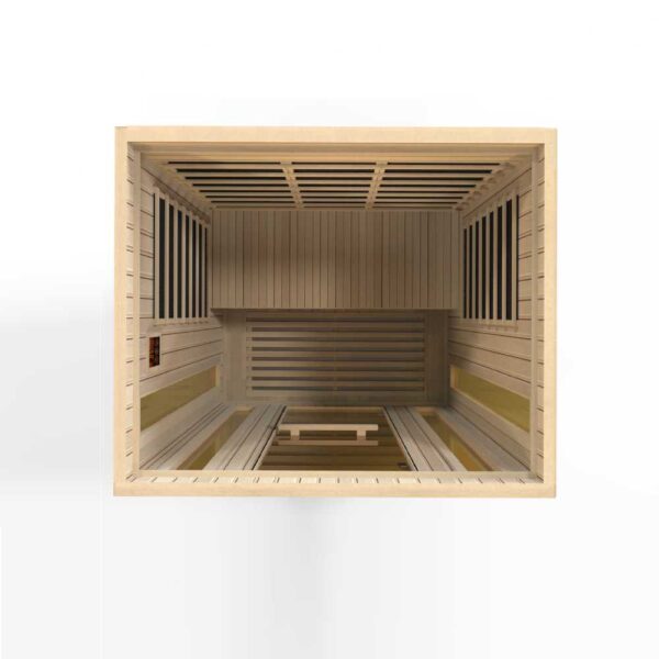 Top View of Maxxus Trinity 3 person Low EMF FAR Infrared Sauna